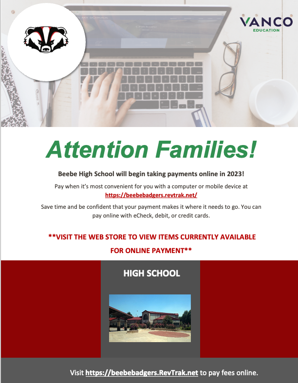 Beebe High School Now Accepting RevTrak Payments Beebe School District